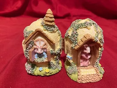 Vintage Carol Wright Gifts Bunny Rabbit Egg House Trinket Box Yellow • $4.64