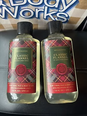 Bath &Body Works Men's Collection CLASSIC FLANNEL New Look Body Wash 3 -1 Pack 2 • $19.88