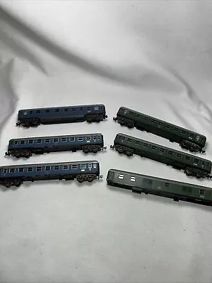 Lot Of 6 Vintage Trix N Scale Passenger Car Model Toy Train Western Germany • $49.95