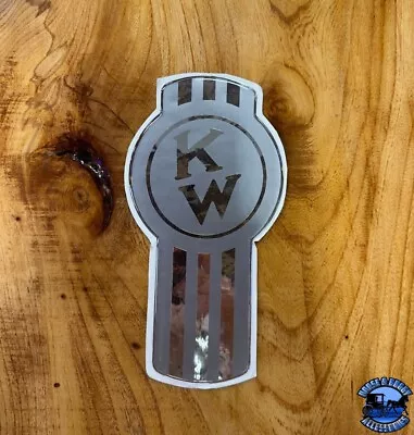 Old Style Gray/Chrome Kenworth Emblem Decal Replacement High Quality USA Made • $88.07