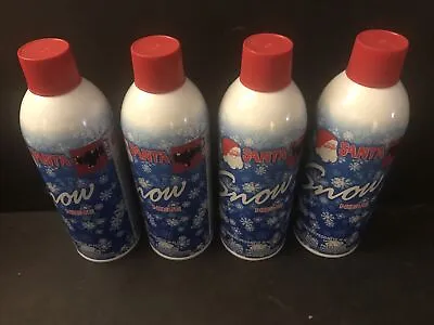 $20 • Buy Santa Snow Spray Aerosol 9oz Can Crafts Wedding Fake Artificial Christmas 4 Pack