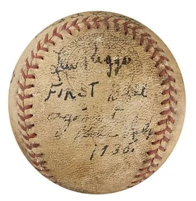 1935 Babe Ruth  First Pitch  Game Used Baseball Signed JSA COA LOA - Historic! • $4500