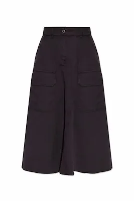 Love Moschino Black Pocket Detailed Canvas Midi Skirt Size Us 8 $595 • $79