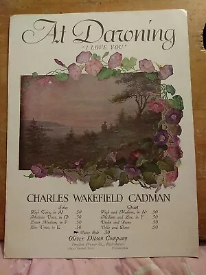 AT DAWNING  I LOVE YOU   Sheet Music 1906 • $4.99