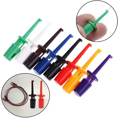 $1.80 • Buy 12x Useful Multimeter Lead Wire Test Probe Hook Clip Set Grabbers Connectohm