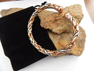 £9.95 • Buy Pure Copper Magnetic Healing Pain Relief 3 Coloured Rope Bracelet/bangle