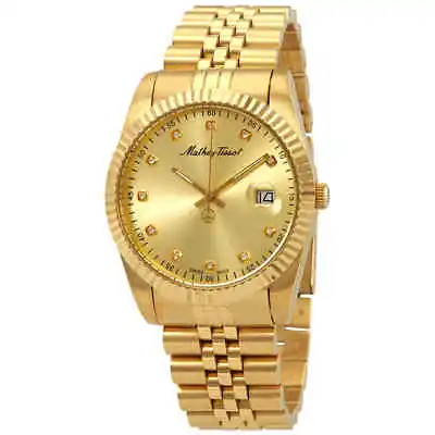 Mathey-Tissot Mathey II Quartz Crystal Gold Dial Men's Watch H710PDI • $104.98