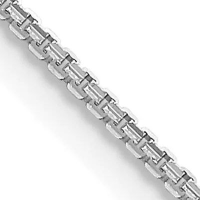 1.25mm 14K White Gold Solid Concave Box Chain Necklace • $792.98