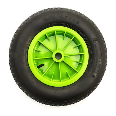 Pneumatic Lime Green Wheel 4 Ply Size 4.80 / 4.00-8 16 Inch Launch Trolley • £17.99