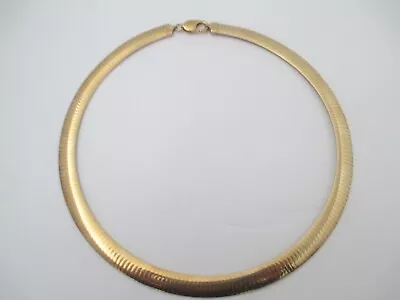 Veronese 18K Gold Clad 925 Sterling Silver 18  Polished Omega Necklace Italy • $64