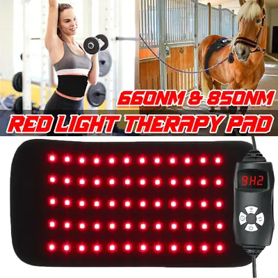 660nm Red &850nm Near Infrared Light Therapy Waist Wrap Pad Belt For Pain Relief • £26.99