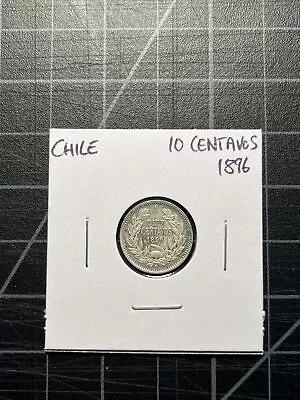 Chile Silver 10 Centavos 1896 • $1