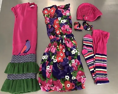 Gymboree Falling For Feathers Size 9 Outfit Dress Pink Vintage • $29.99