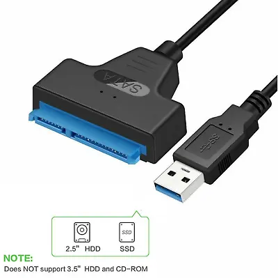 USB 3.0 To SATA III Hard Drive Adapter Cable 2.5  SSD UASP SATA HDD To USB 3.0 • $3.93