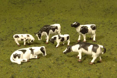 Bachmann O Scale COWS - Black & White Figures - 6 Pieces  33153  NIB NEW • $17.79