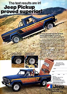 1979 Jeep J10 Pickup—vintage Magazine Advertisement—original Print Ad • $8.40