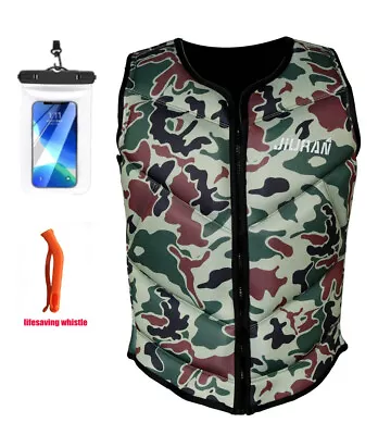 NEW NEW  Adult Camouflage Life Jacket Neoprene Water Sports Portable Surfing • $45