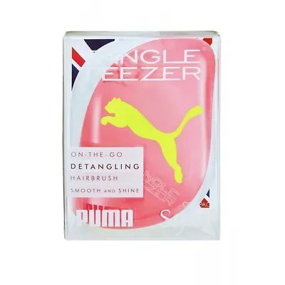 Tangle Teezer X Puma Compact Styler Detangling Hair Brush - Neon Yellow - NEW • £8.99