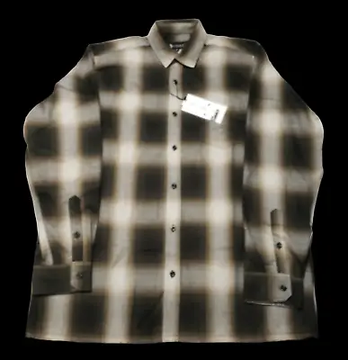 Triveni  Black Olive  Ombre Shirt Old School Og Lowrider Chicano Biker Flannel • $37.95