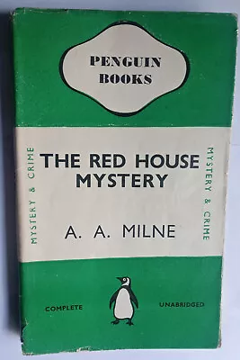 A.A.Milne.The Red House Mystery.1940.Penguin Books No. 156.Dustwrapper.Scarce. • £25
