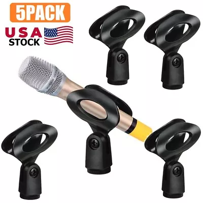 5Pcs Universal 180° Microphone Clips Clamp Holder For Wired/ Wireless Mic Stand • $8.99