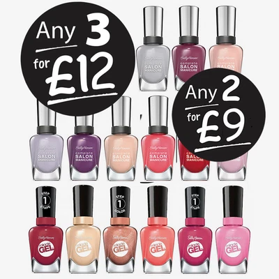 £6.65 • Buy SALLY HANSEN Complete Salon Manicure/ Miracle Gel/ Color Therapy Nail Polish
