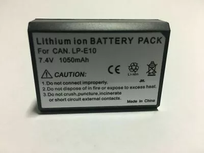 2 X Canon Generic Eos 1100d Kiss Lp-e10 Lpe10 1050mah 7.4v Replacement Battery • $24.88