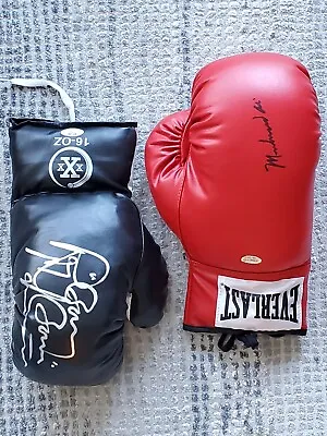 Muhammad Ali Boom Boom Mancini Autographed Signed Everlast Boxing Gloves COA • $885