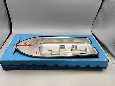 RARE - Vintage Silver-Line Aluminum Toy Boat / Oak Park Tool & Die Co In Box • $149.99