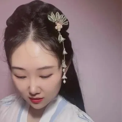 Tassel Women Hair Sticks Chinese Hair Fork Korean Hanfu Hairpin Metal Hair Clip • £3.55