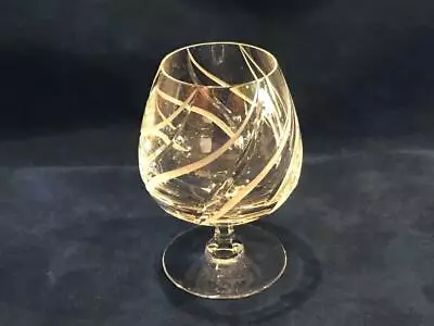 Mikasa Crystal WINDLASS 5 3/4  SWIRL CUT GLASS BRANDY  - MINT! • $36