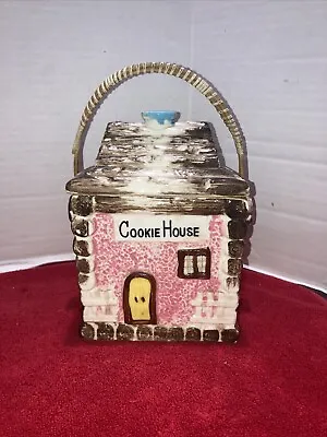 Vintage Musical Log Cabin Cookie House Jar JAPAN • $49.99