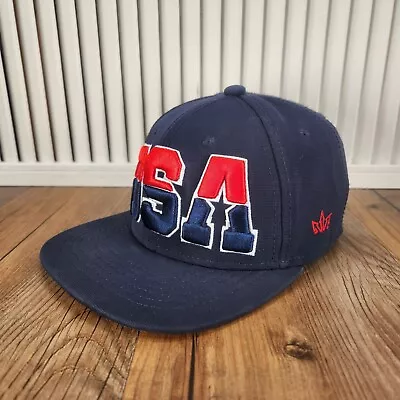 Essencial Team USA Hat Cap Snapback Blue Olympics Mens Sports Flag Large Font • $15