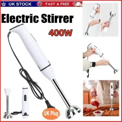 Hand Blender 400W Electric Stick Blender Curry Puree Food Mixer And Liquidiser • £11.99