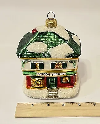 Glass Christmas Ornament Scrooge & Marley Counting House Department 56 • $11.69