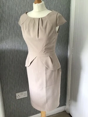 £10.50 • Buy DOROTHY PERKINS Size 10 Dress With Small Peplum, Fully Lined 