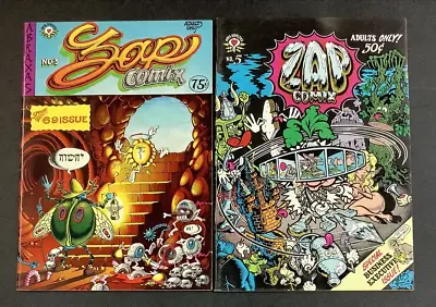 $34.99 • Buy Zap Comix #3 3rd Ptg #5 1st Underground Robert Crumb Mature Comic Book Lot