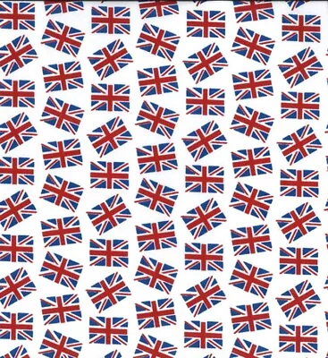 Union Jack Polycotton Fabric Craft Dress Bunting Patchwork British Flag Material • £5.25