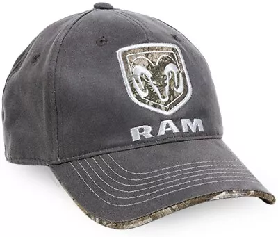 Dodge RAM Logo Charcoal Weathered Cotton Low Crown Cap With Realtree Edge™  • $20.99