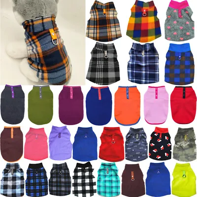 $5.12 • Buy Pet Dog Warm Coat Fleece Jacket Jumper Sweater Winter Clothes Puppy Vest Outfit*