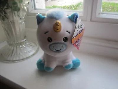 Squishimi BLUE & WHITE UNICORN- Soft Plush Toy- Cuddly Cute Scented • £3.78