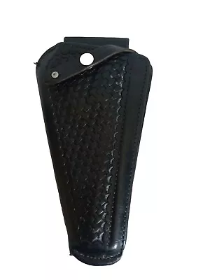 Bianchi Model 27 Break-Front Black Leather Duty Revolver Holster Vintage • $55