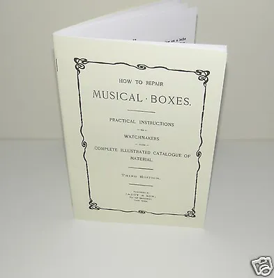 Music Musical Box Repair Instruction Manual Reproduction • $16