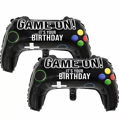 Game On Video Theme Gamepad Controller Birthday Party Foil Balloon Decoration • £3.99