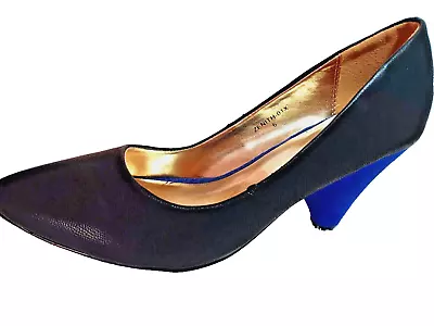 Pumps  CLEARANCE  Ladies Premium Size  6  Pumps Black W/Blue 2.5  Heel • $14.95