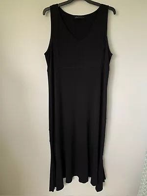 Mirrors Woman Sleeveless Scoop Neck Black Tank Maxi Dress Size 16 Au • $29.95