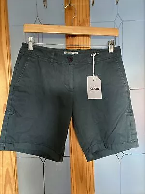 £14.99 • Buy Womens Musto Sailing Navy Blue Cotton Cargo Shorts 10 NWT
