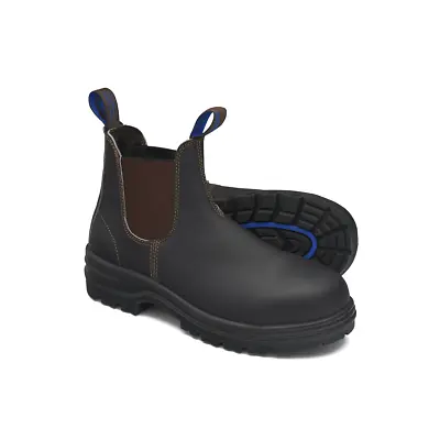  140-110 Steel Toe Elastic Side Slip-On Boots Water Resistant Stout Brown AU  • $185.13