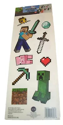 Minecraft Video Game Decals Stickers 9 Pc  Removable Reusable Assorted Vinyl • $6.50