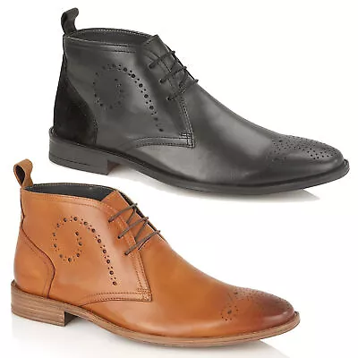 Mens Silver Street Pembroke Formal Leather Chukka Ankle Boots Sizes 7 To 12 • £36.99